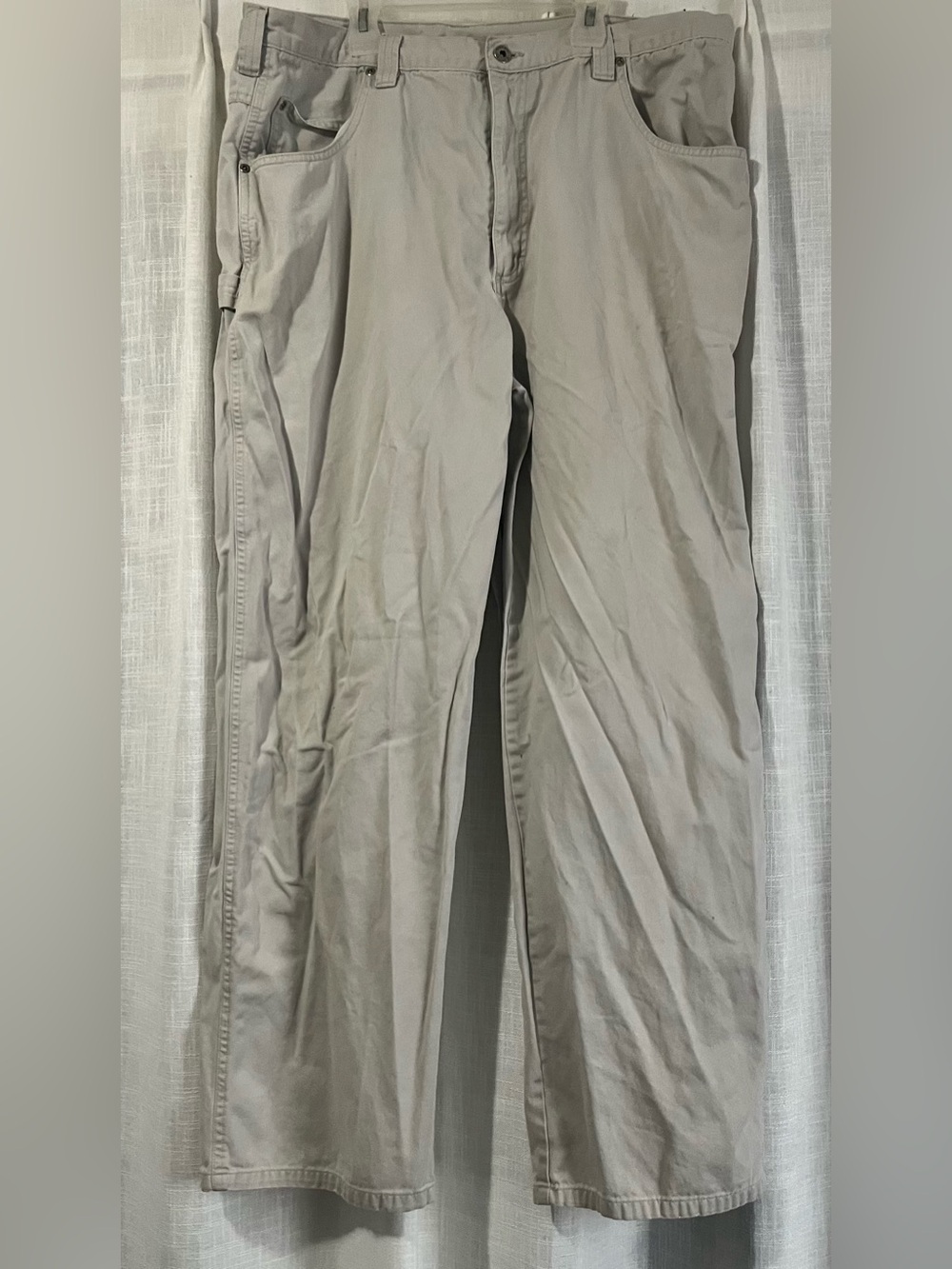 Wrangler Men's Light Khaki Straight-Leg Chinos